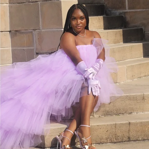 Lavender tulle dress/skirt for birthday or maternity shoot - Picture 1 of 9